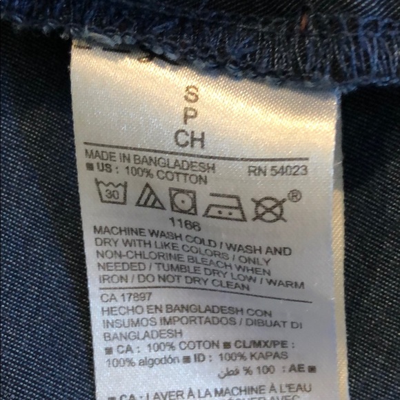 DONATED: Old Navy Chambray Long-Sleeve Shirtdress - Picture 6 of 7